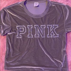 Pink VS Velvet Green Top